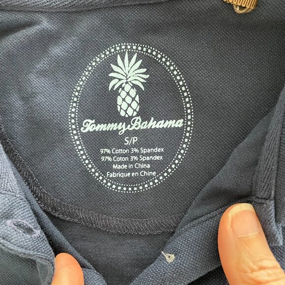 Tommy Bahama New Paradise SS 5 Button Cotton Polo Shirt Ocean Deep Blue S NWT - Picture 5 of 12
